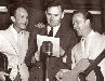 The Louvin Brothers with Their Producer Ken Nelson